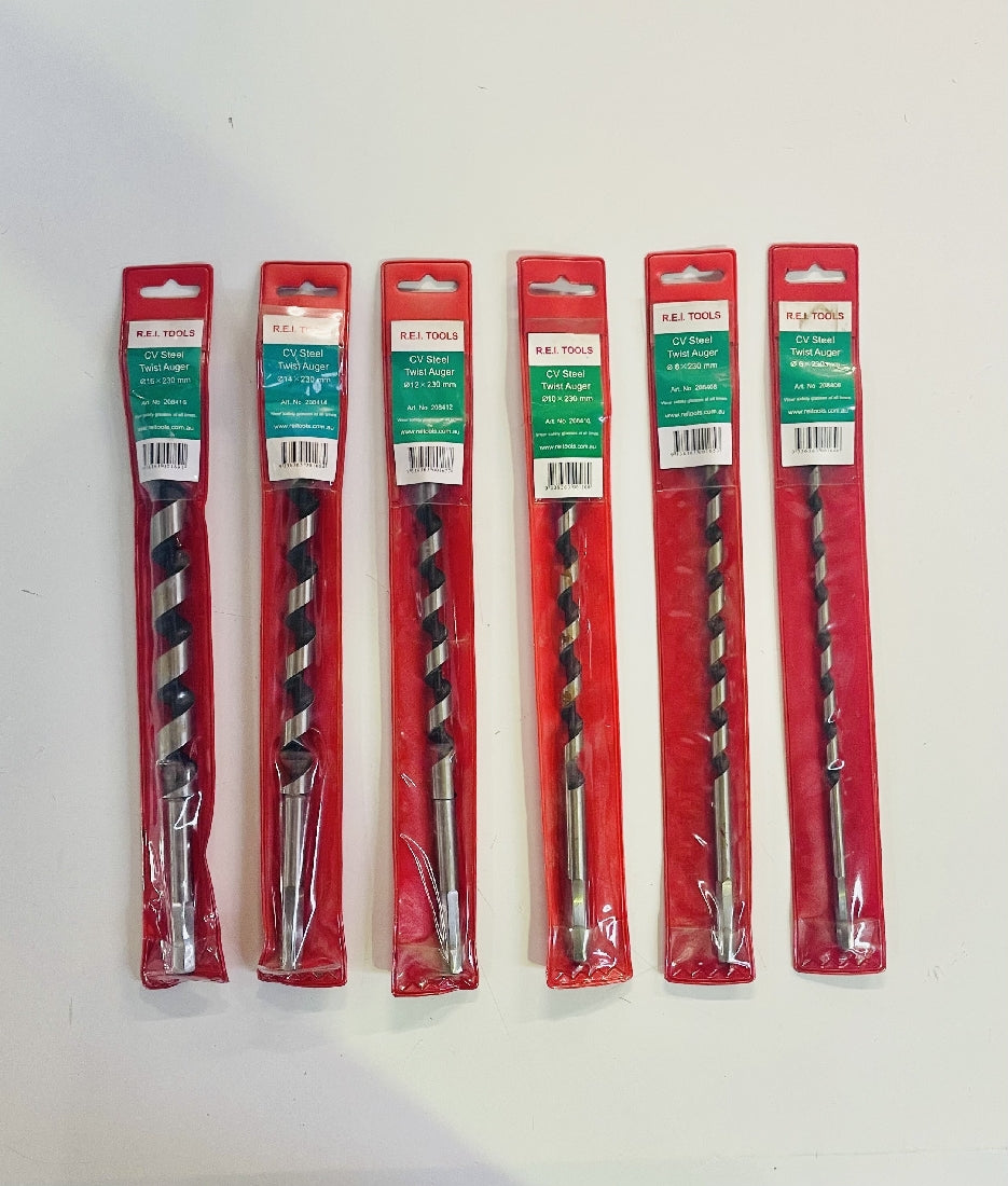 TWIST AUGER 6X230MM CV STEEL.