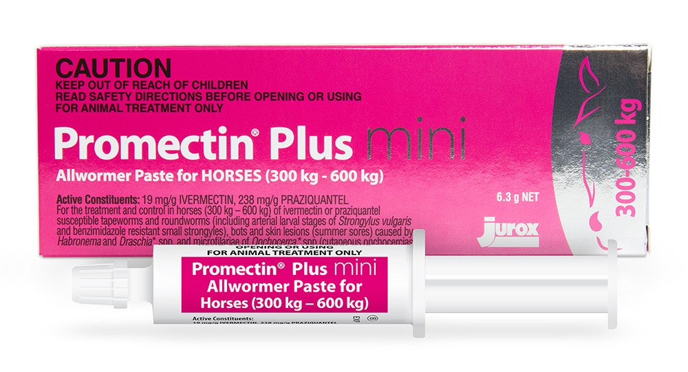 Jurox Promectin Plus Mini Horse 6.3g (330kg To 600kg).