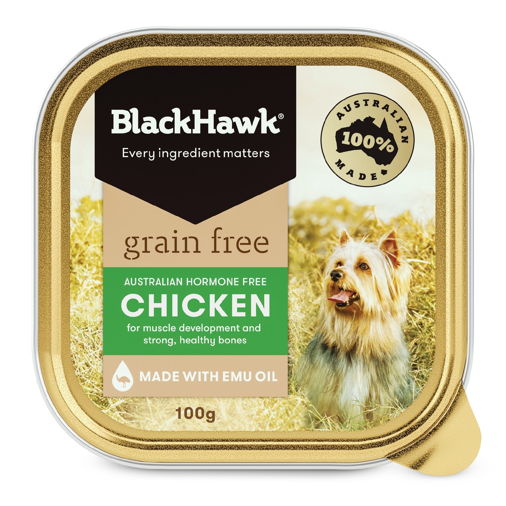 Blackhawk Dog Grain Free Chicken Sachet 100g.