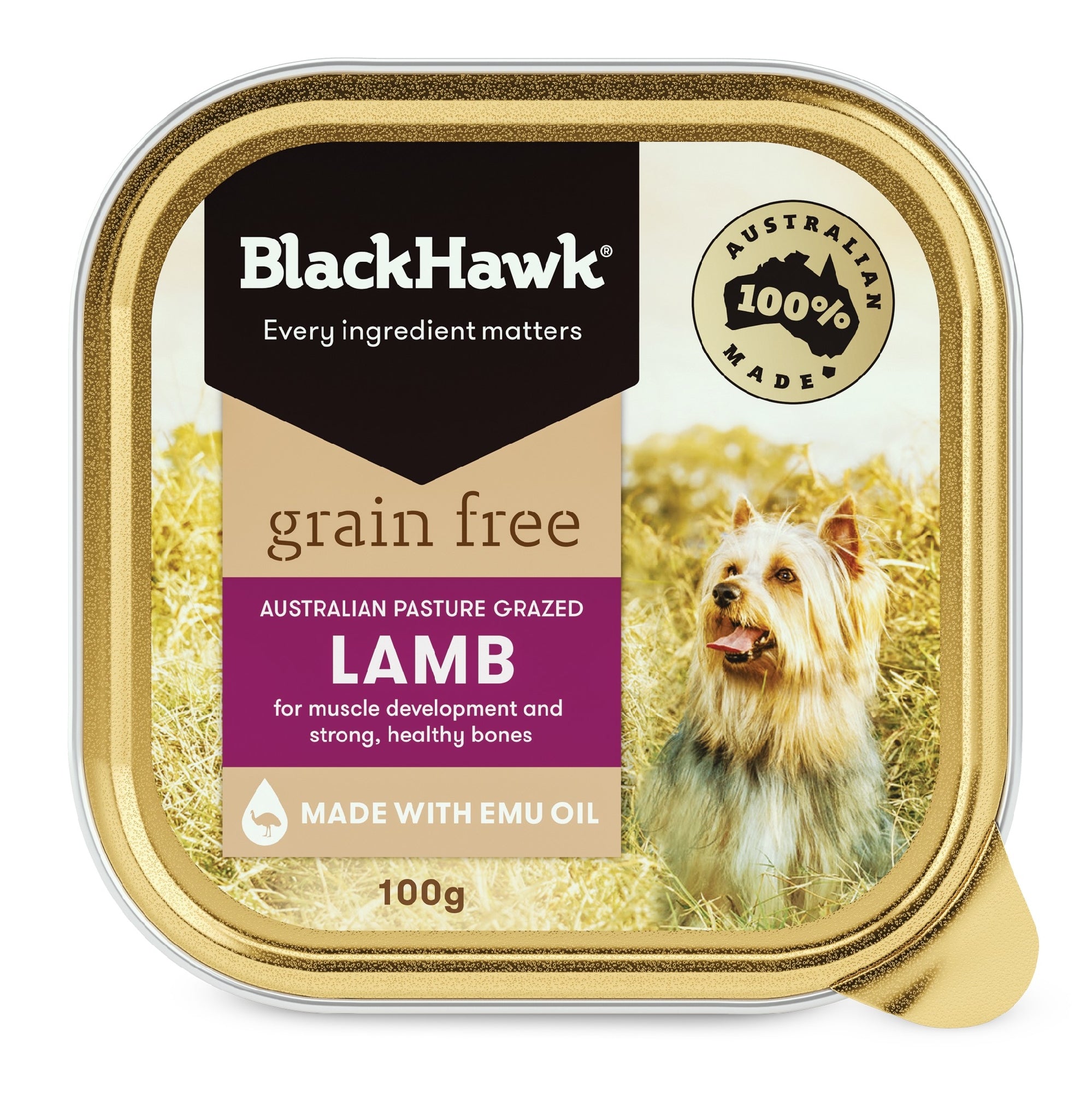 Blackhawk Dog Grain Free Lamb Sachet 100g.