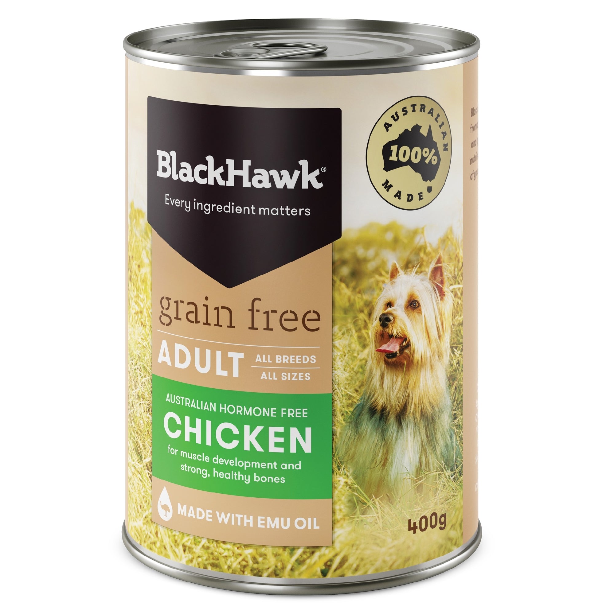 Blackhawk Dog Grain Free Chicken Cans 400g.