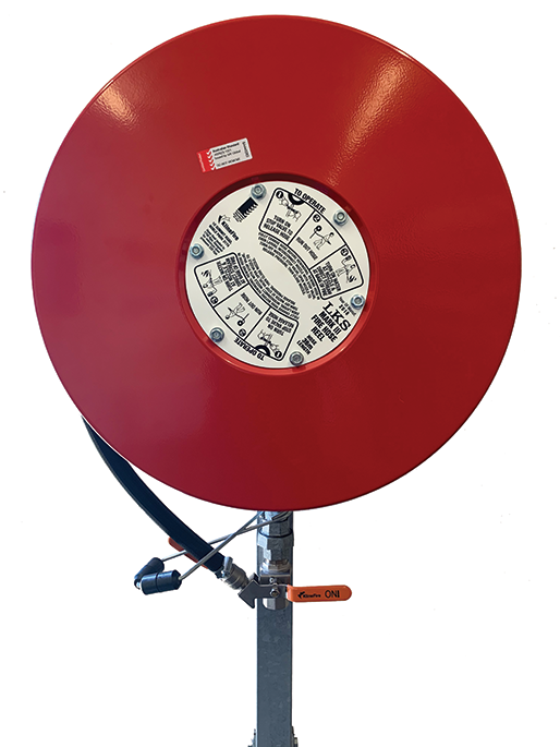Polymaster Fire Hose Reel + Hose (19mm X 36mtrs) + Nozzle + Isolation Valve
