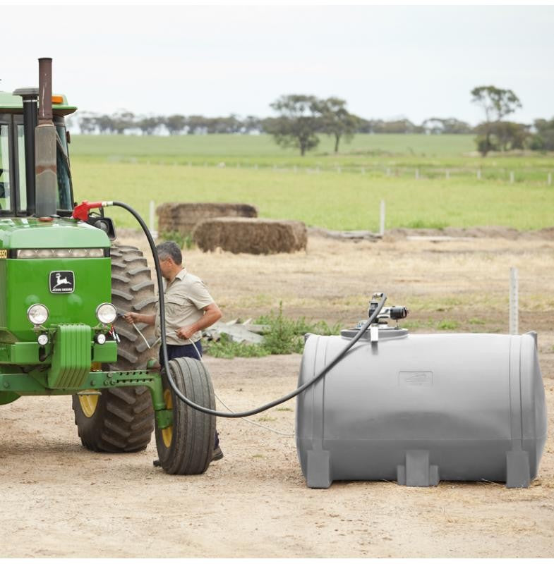 Polymaster Diesel Transfer Tank - Squat -  With 50lpm Pump & Nozzle - 12v [LTR:2000]