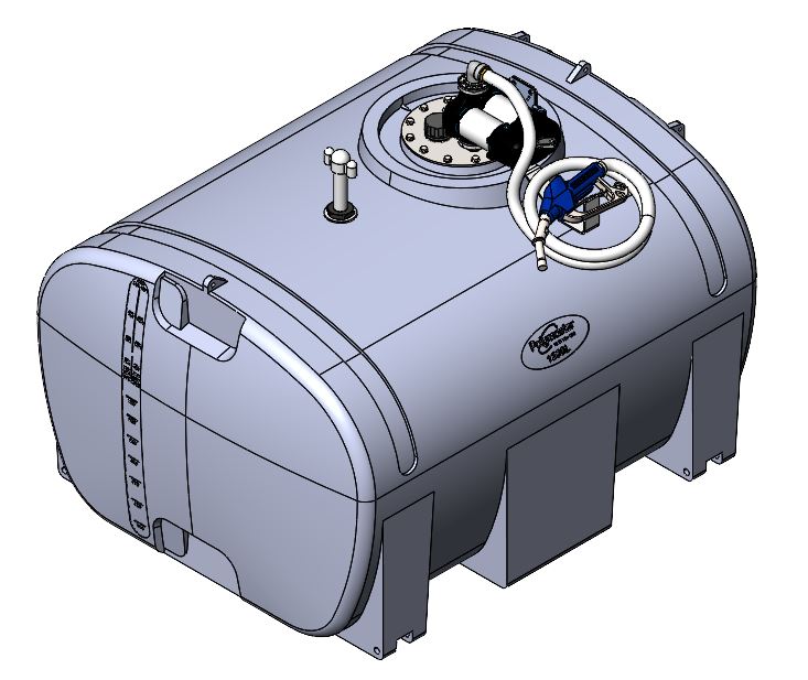 Polymaster Diesel Transfer Tank W/ 85lpm Pump & Nozzle - 12v [LTR:1200]