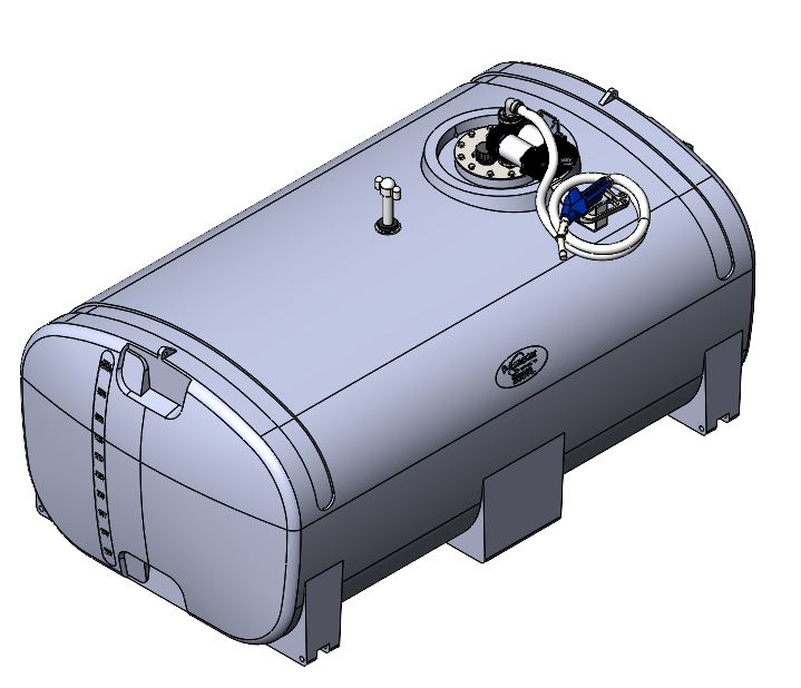Polymaster Diesel Transfer Tank W/ 85lpm Pump & Nozzle - 12v [LTR:2000]