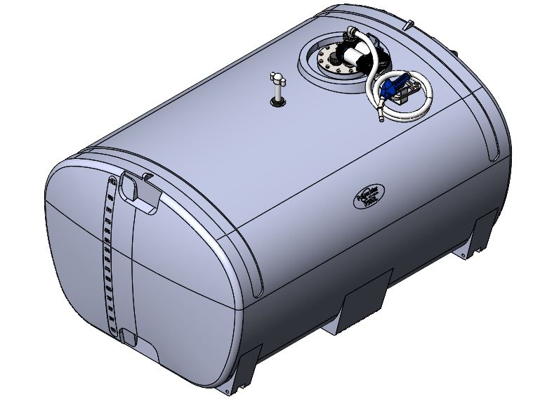 Polymaster Diesel Transfer Tank W/ 85lpm Pump & Nozzle - 12v [LTR:3000]