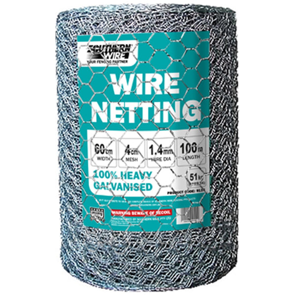Southern Wire Netting Heavy Galvanised 60/4/1.4mm 100m