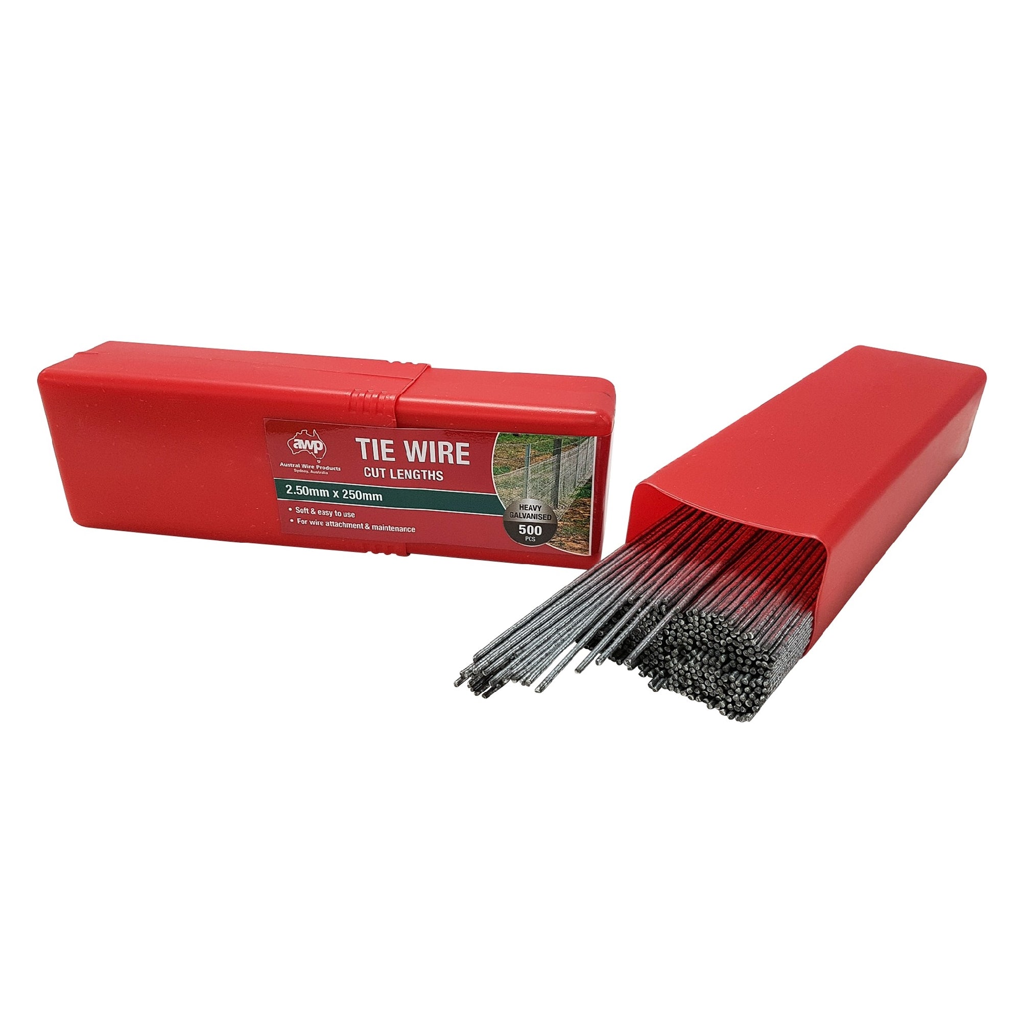 Awp Tie Wire Pre Cut Hvy Gal 2.55mm X 250mm 5kg.