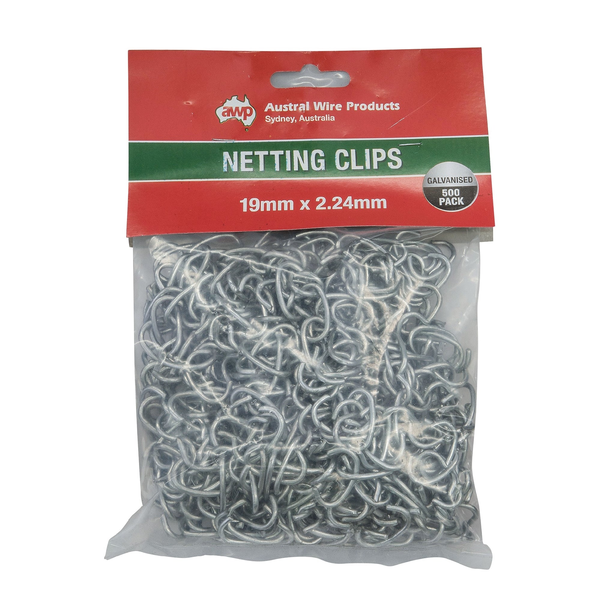 Awp Netting Clips 19mmx2.24mm 500 Pk Gal.