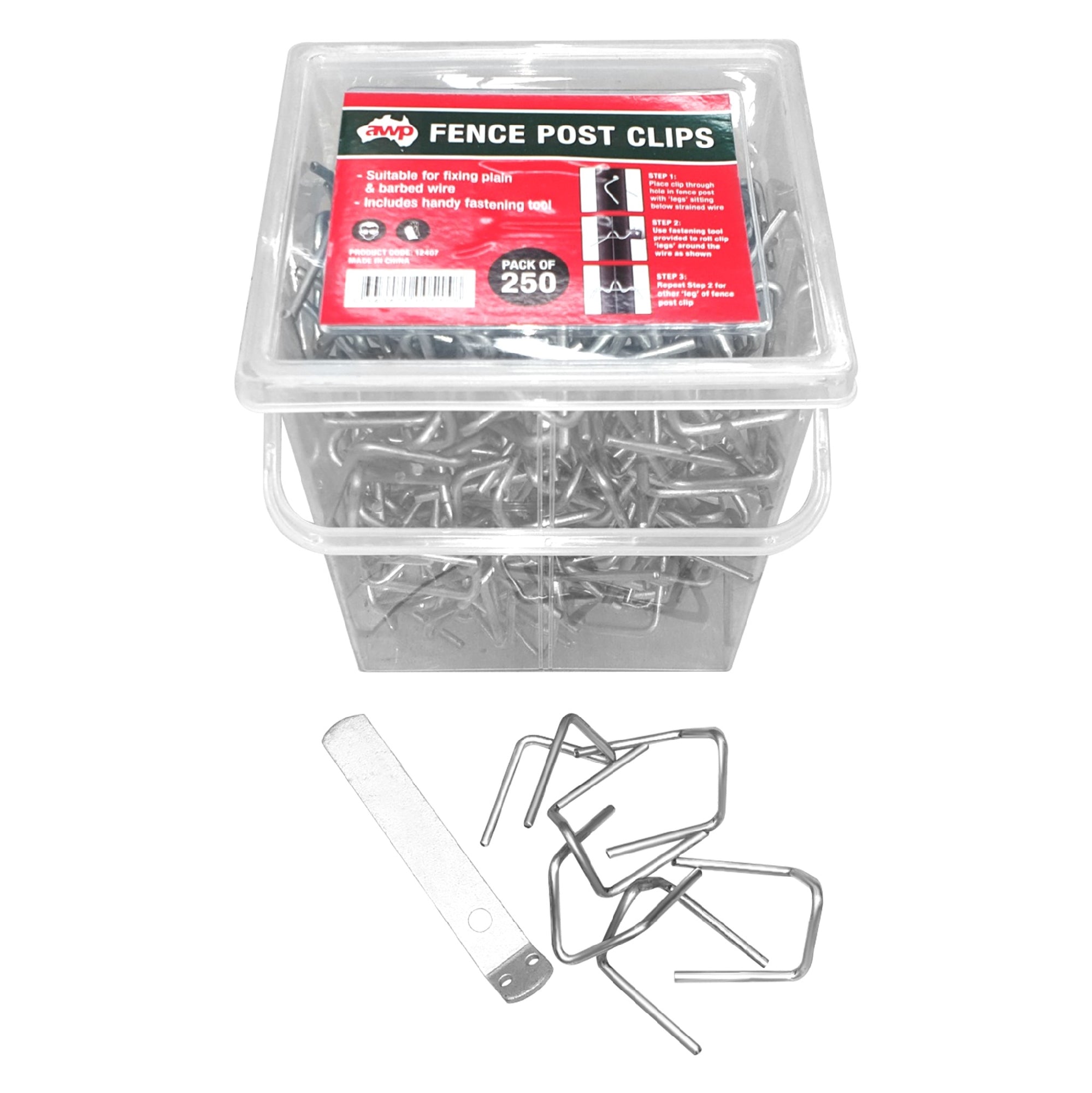 Awp Fence Post Clips (pkt 250).