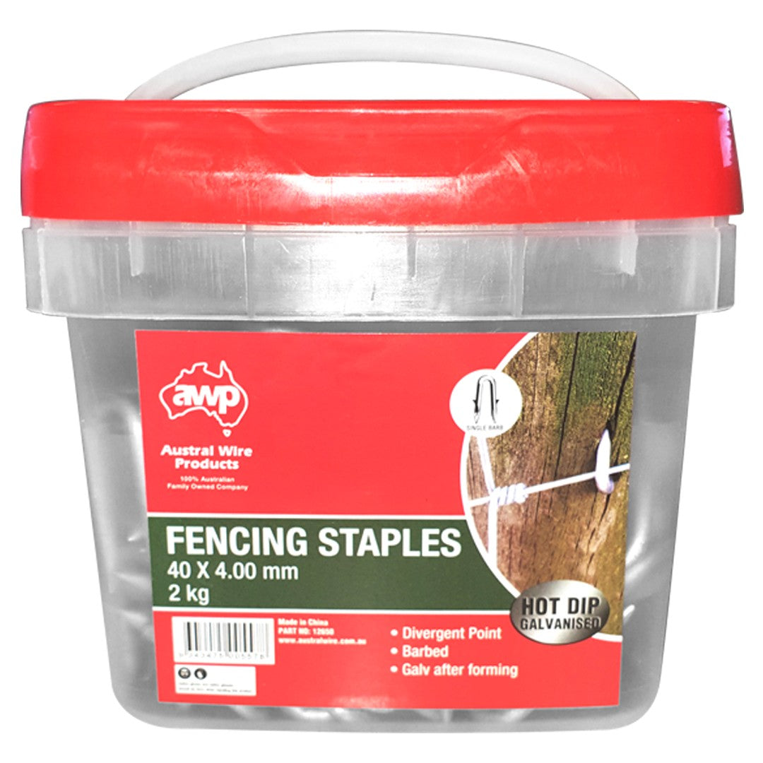 Awp Fencing Staples Hdg Barbed 40x4mm 2kg