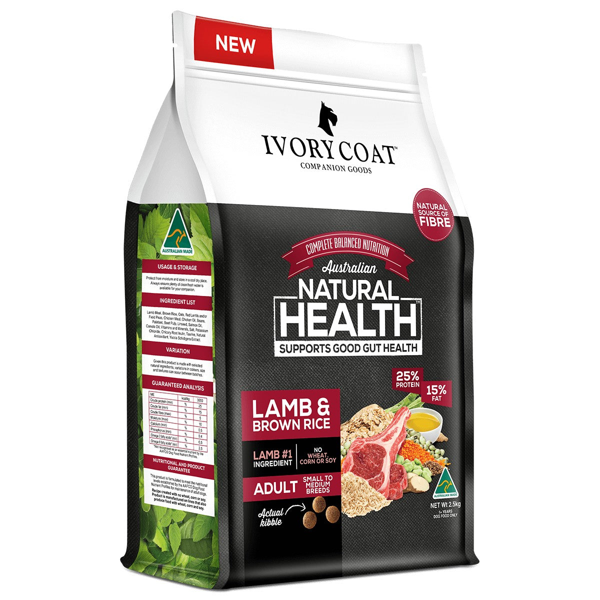 Ivory Coat Adult Lamb & Brown Rice 18kg.