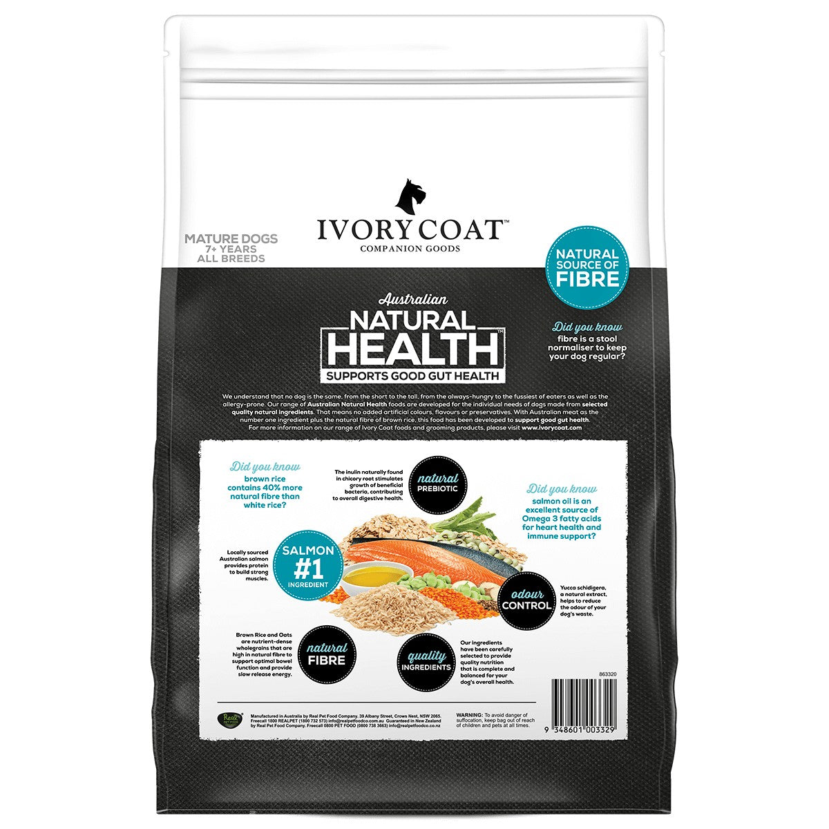 Ivory Coat Mature Ocean Fish & Brown Rice 18kg.