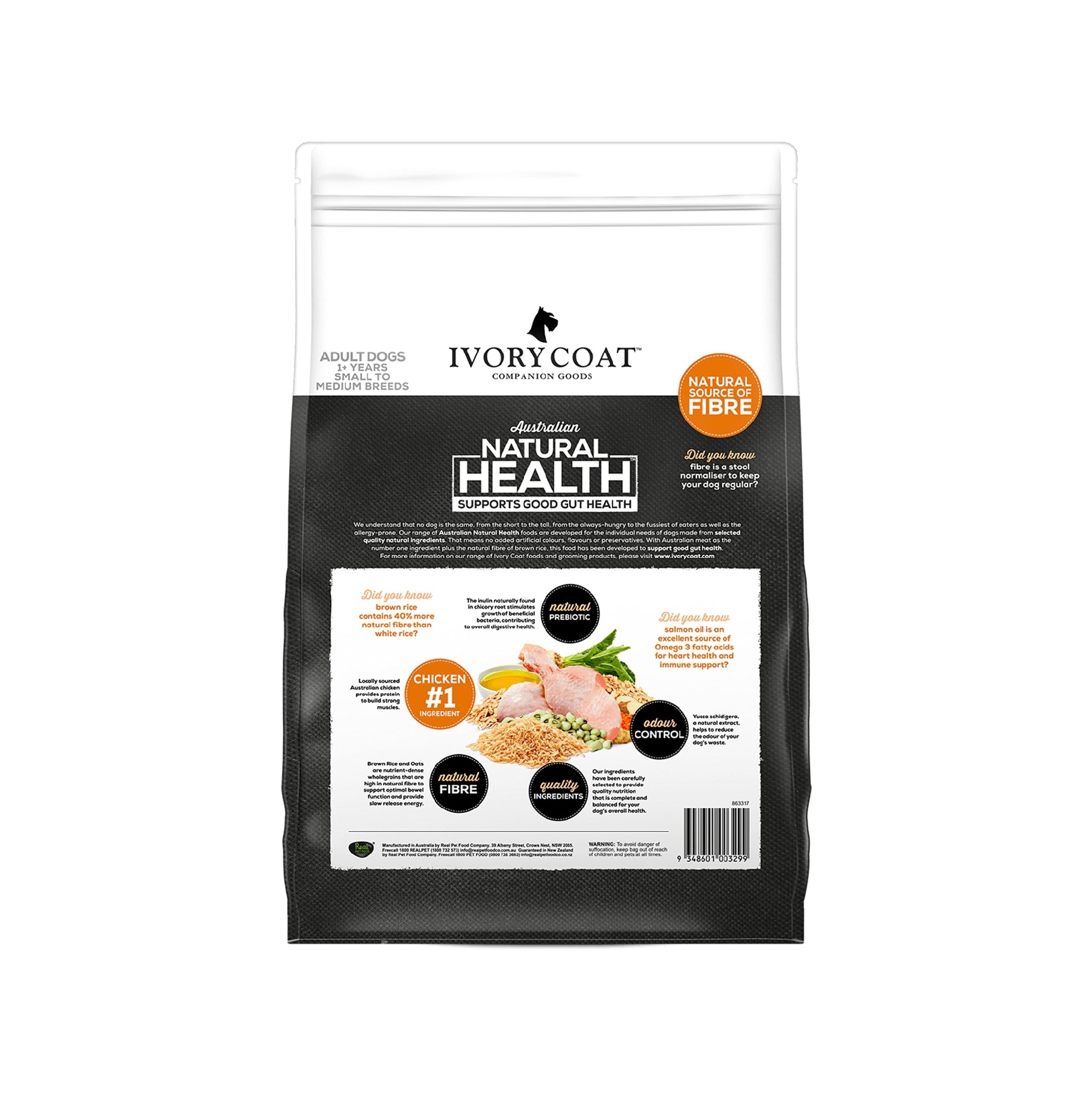 Ivory Coat Adult Chicken & Brown Rice 2.5kg.