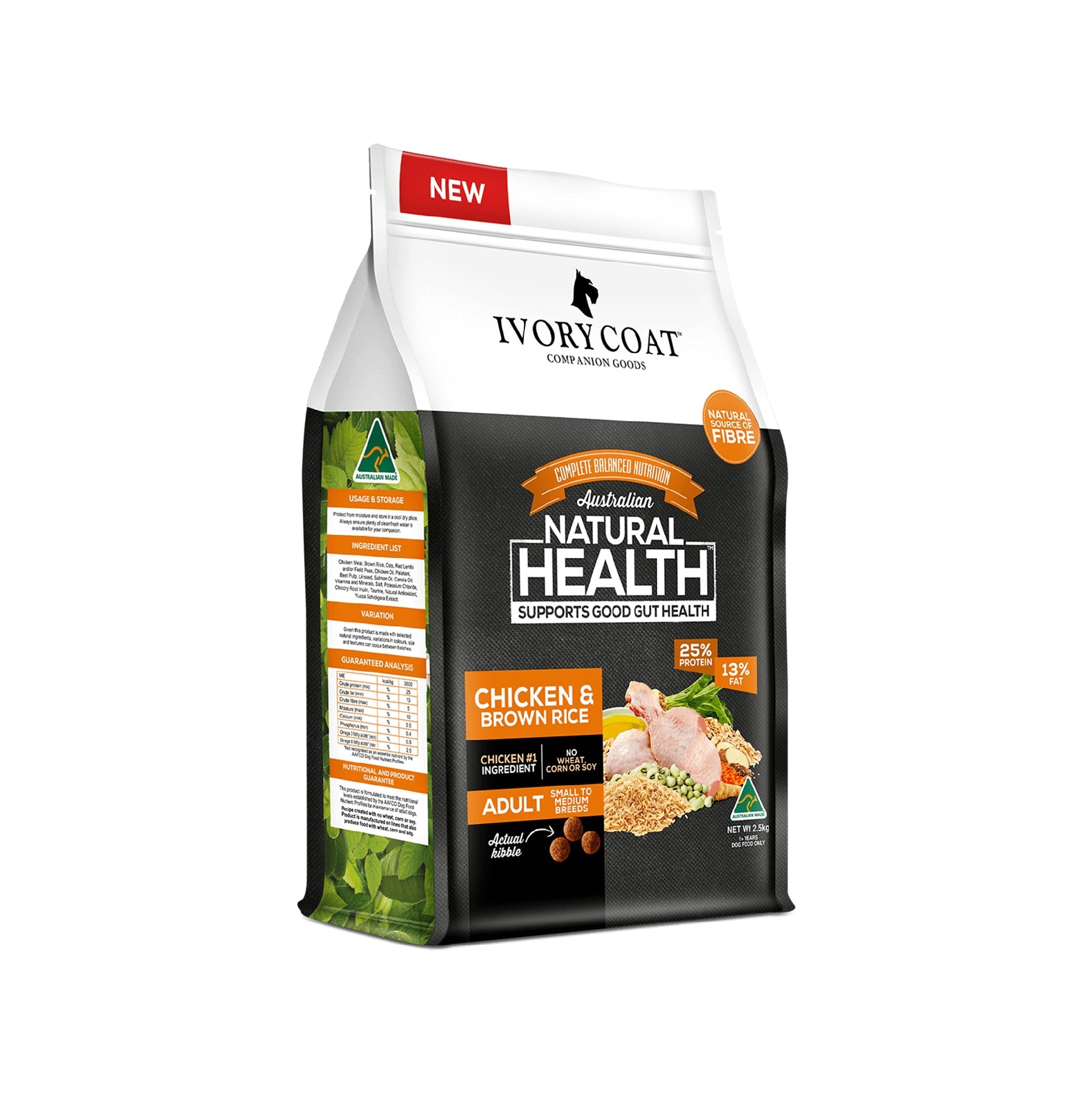 Ivory Coat Adult Chicken & Brown Rice 2.5kg.