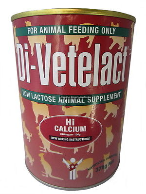 DI-VETELACT HI CALCIUM LOW LACTOSE ANIMAL SUPPLEMENT 375G