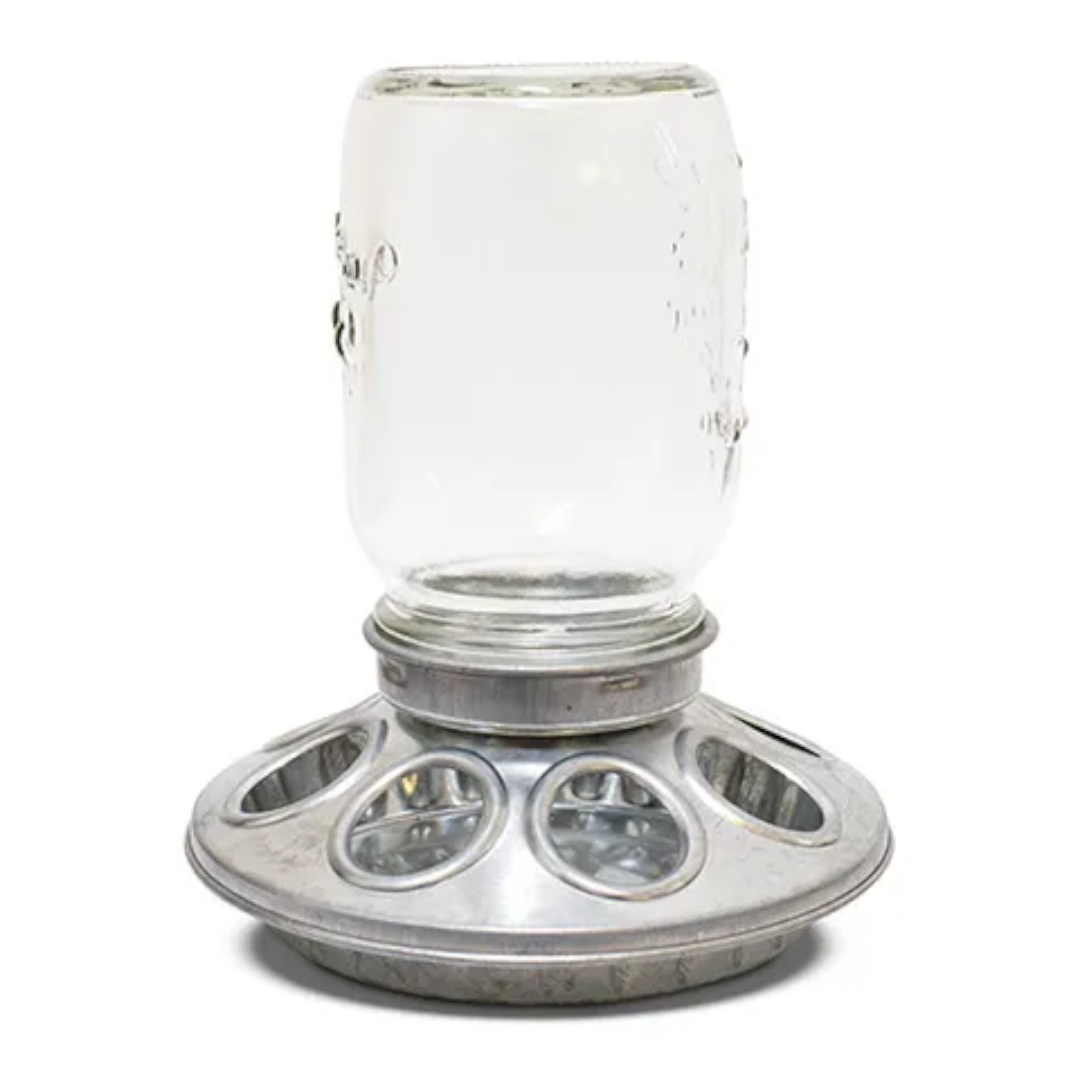 Bainbridge Poultry Glass Feeder 1 Lit Galvanised.