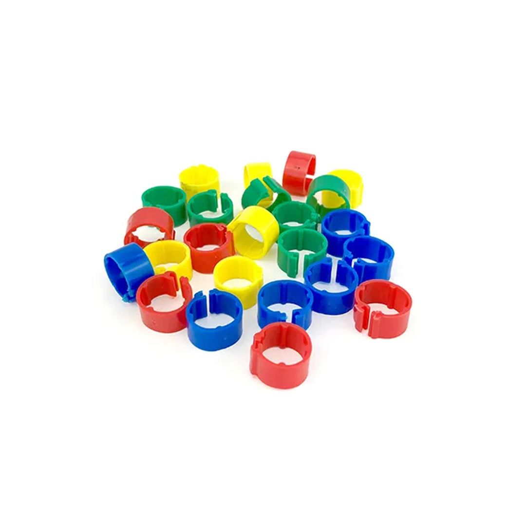 Bainbridge Poultry Leg Rings 16mm Mixed Color 24pack. [SZ:16mm CLR:Mixed]