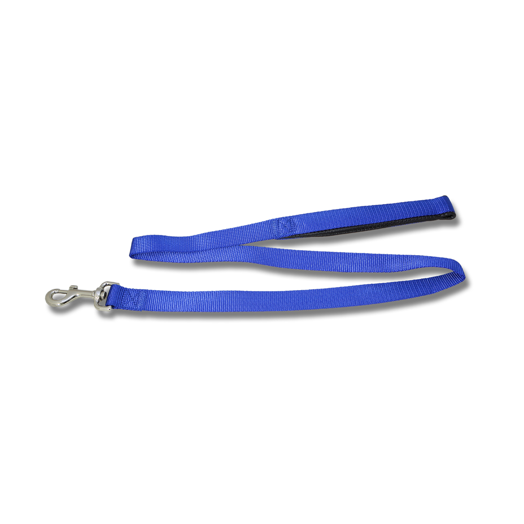 Bainbridge Dog Lead Webb Padded 2.5cmX120cm [CLR:Blue]