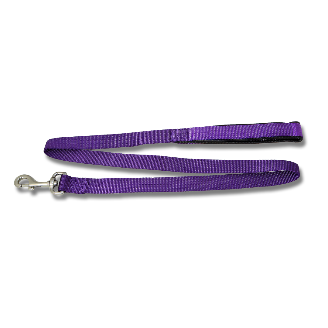 Bainbridge Dog Lead Webb Padded 2.5cmX120cm [CLR:Purple]
