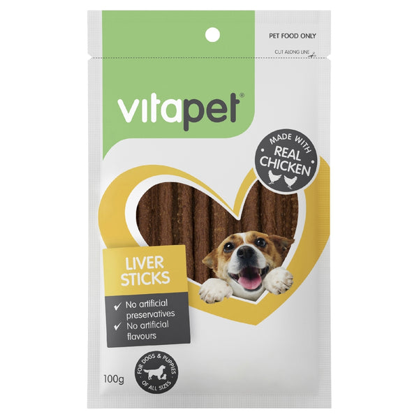 VITAPET LIVER STICKS 100G FOR DOGS