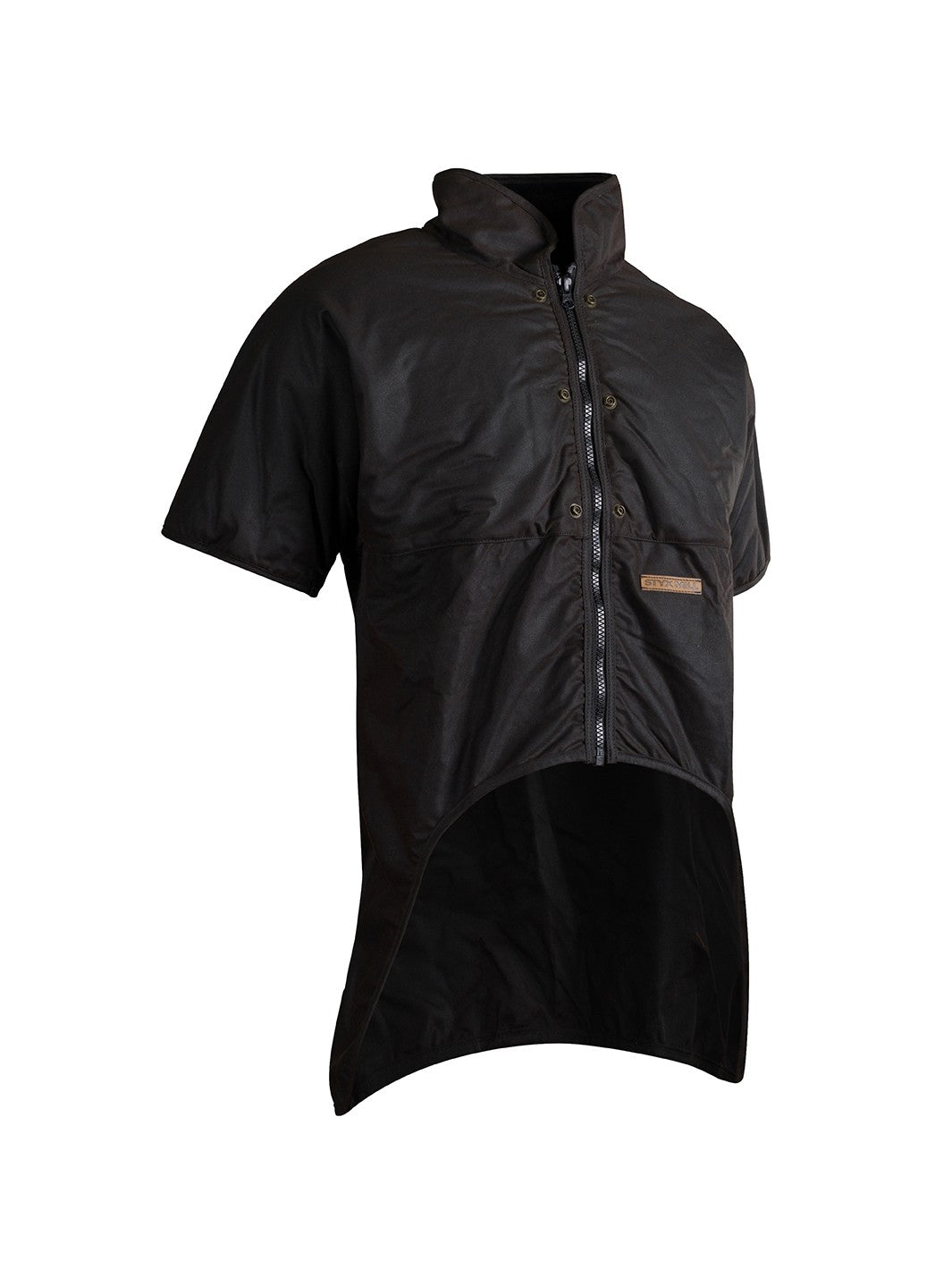 Styx Mill™ Oilskin Short Sleeved Zip Cape Brown [SZ:5XL]