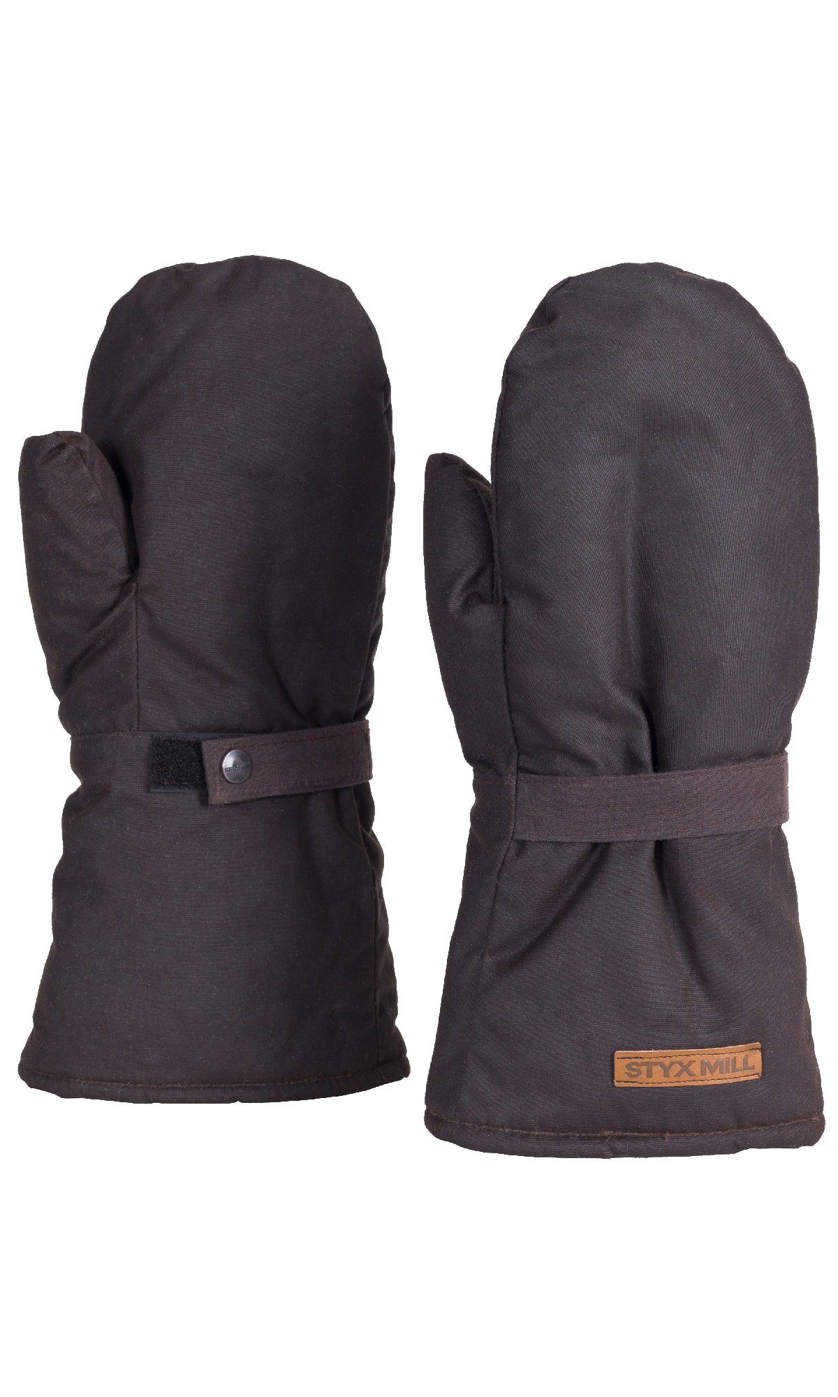 Styx Mill™ Oilskin Thermal Lined Mitten Pair Brown Lg [sz:l]
