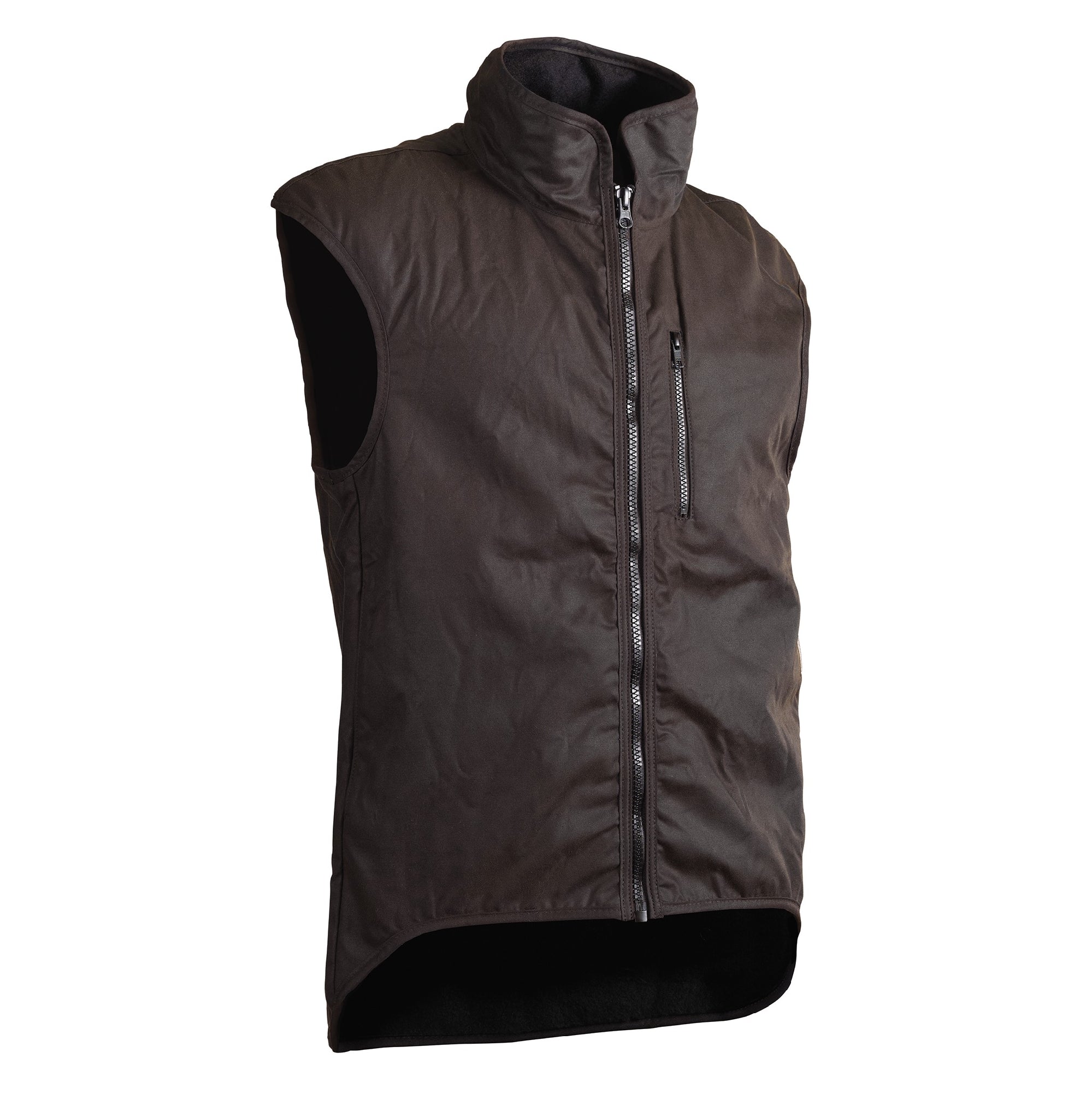 Styx Mill™ Oilskin Brown Wool Lined Vest Brown [SZ:XL]