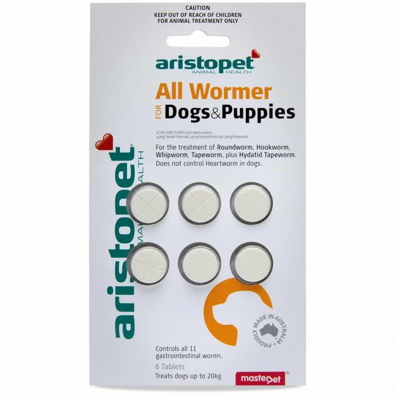 Aristopet All Wormer Dogs & Puppies 6PK
