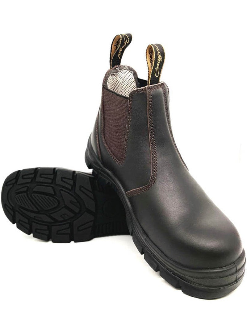 Cougar Footwear Dubbo Elastic Sided Composite Toe Safety Boot - Claret