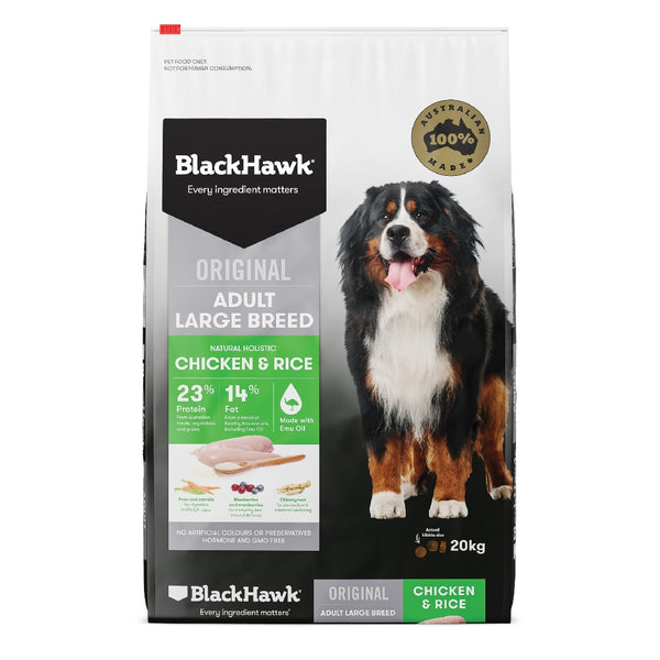 BlackHawk Original Adult Dog Food For Large Breeds Chicken & Rice 20kg