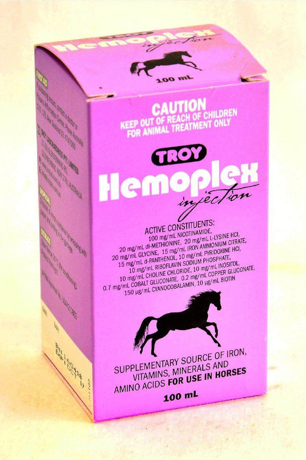 TROY HEMOPLEX INJECTION 100ML HORSES | Southside Stockfeeds Kilmore