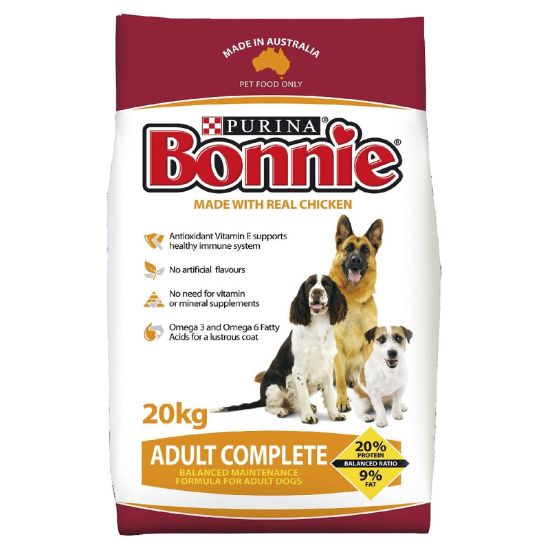 BONNIE ADULT 20KG COMPLETE WITH REAL CHICKEN