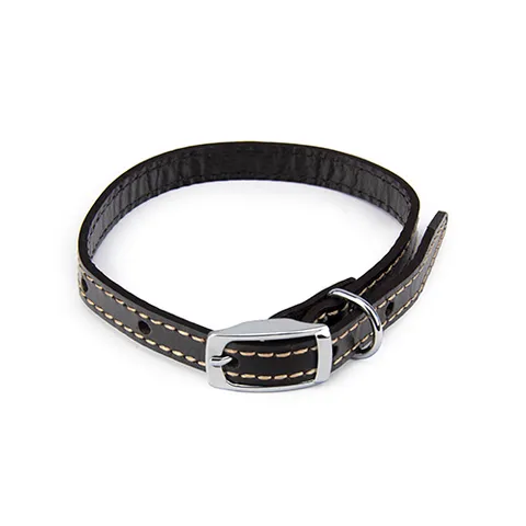 Bainbridge 65cm Dog Collar Leather XL Black