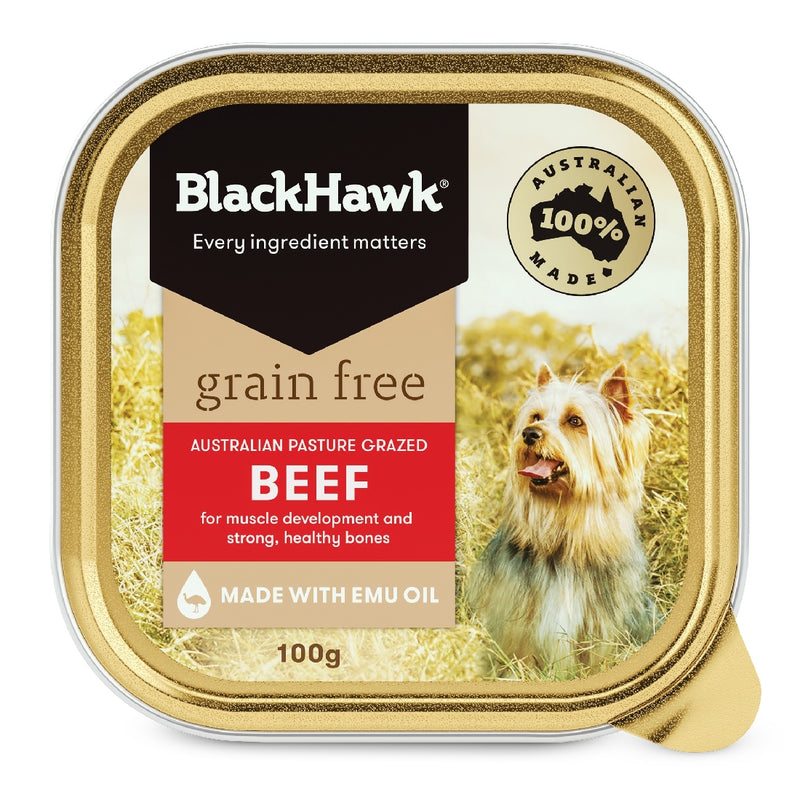 BlackHawk Grain Free  Adult Dog Australian Beef Wet Food 100g