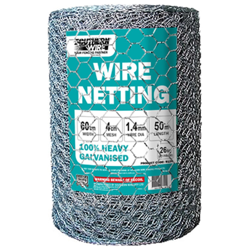 Southern Wire Netting Heavy Galvanised 60/4/1.4mm 50m
