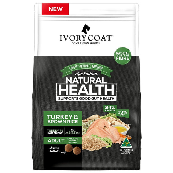 Ivory Coat Adult Dog Large Breed Turkey & Brown Rice 18kg