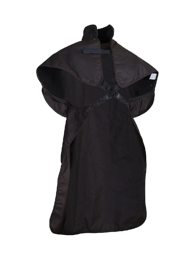 STYX MILL™ Oilskin Butterfly Cape with Lined Shoulders Brown One Size