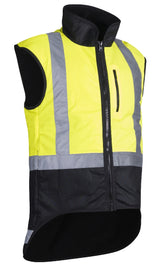 STYX MILL™ Oilskin Yellow Fur Lined Vest Yellow