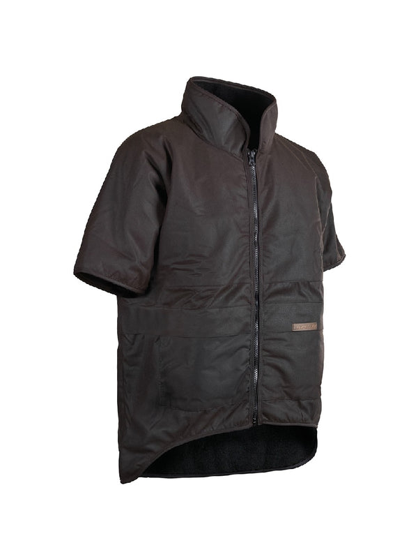STYX MILL™ Oilskin Short Sleeved Jacket Brown