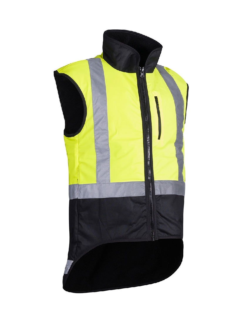 STYX MILL™ Oilskin Yellow Fur Lined Vest Yellow