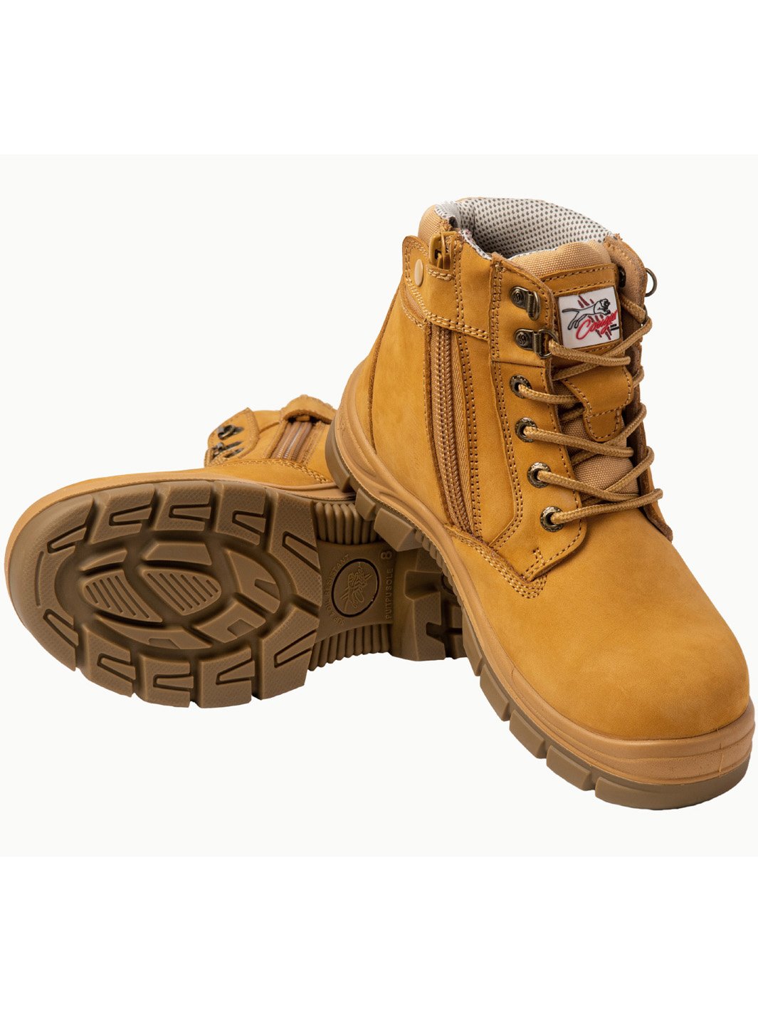 Cougar Footwear Sorrento Non-Safety Zip Sided Sided - Wheat